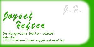 jozsef hefter business card